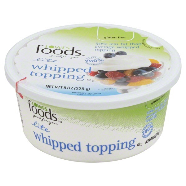 slide 1 of 1, Lowes Foods Lite Whipped Topping, 8 oz