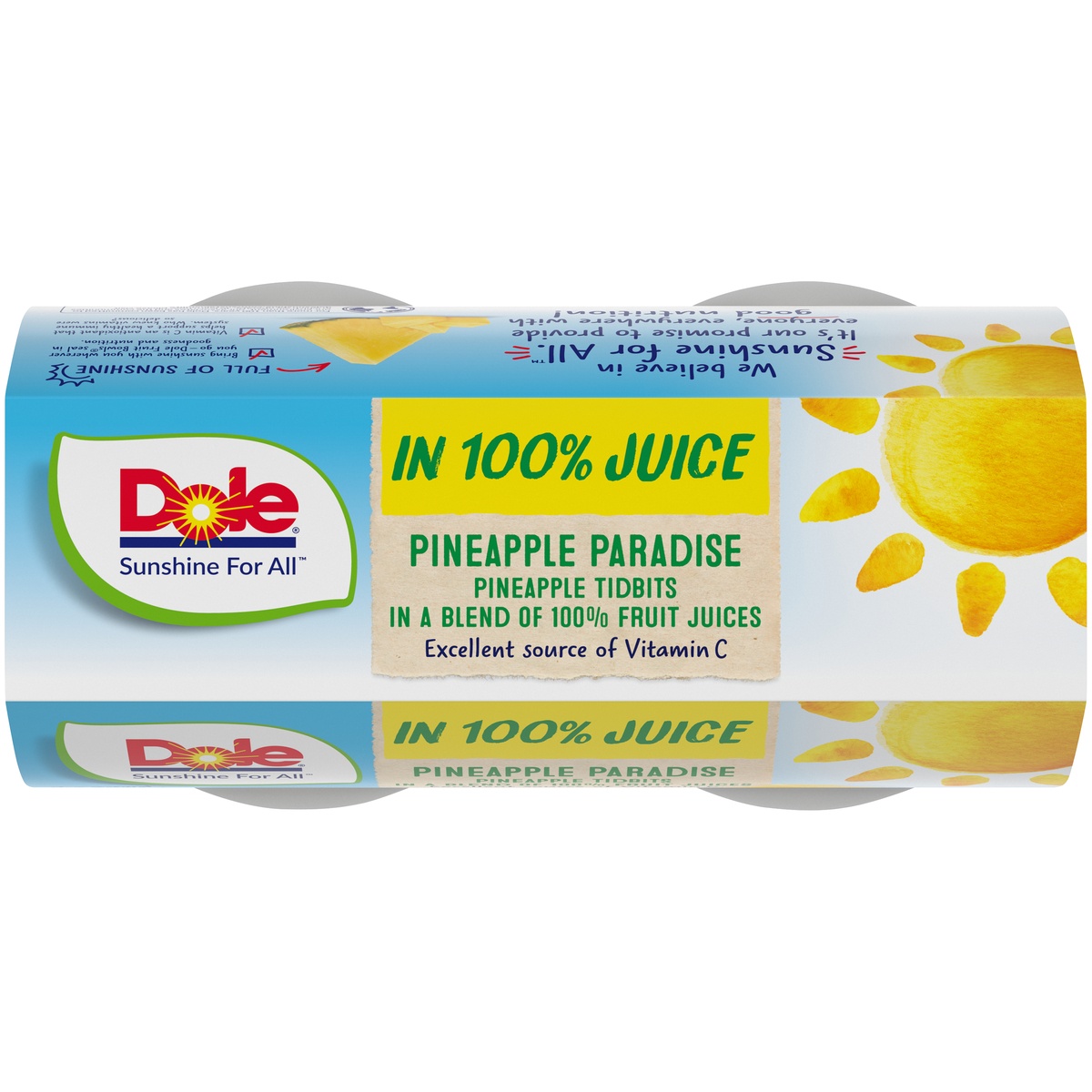 slide 6 of 11, Dole Pineapple Tidbits In 100% Pineapple Juice Fruit Bowls, 4 ct; 4 oz
