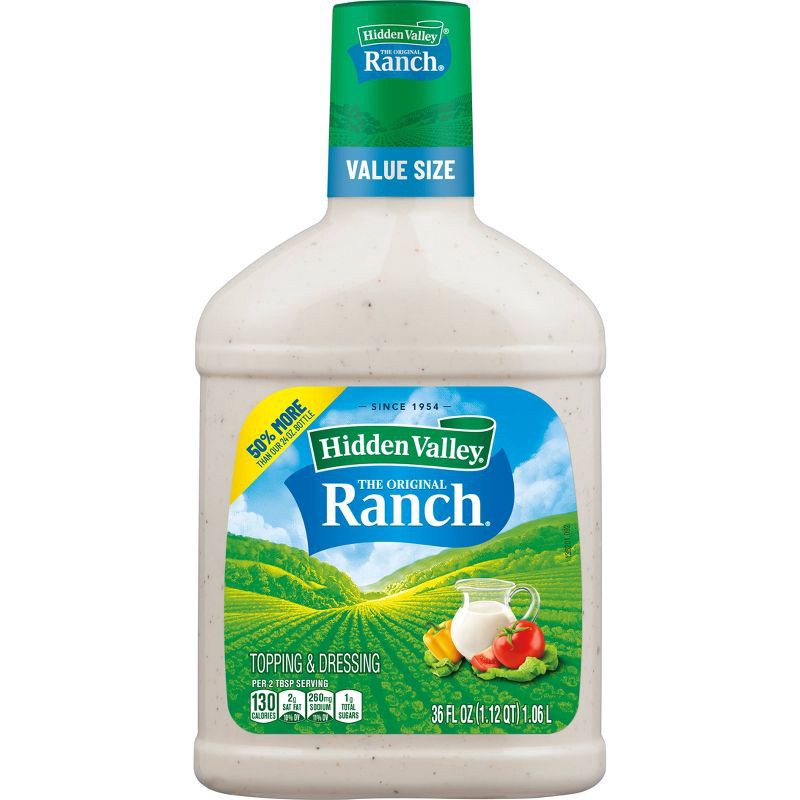 slide 2 of 13, Hidden Valley Original Ranch Salad Dressing & Topping - Gluten Free - 36fl oz, 36 fl oz