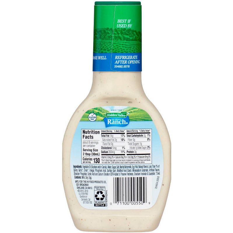 slide 2 of 10, Hidden Valley Original Ranch Salad Dressing & Topping - Gluten Free - 8 fl oz, 8 fl oz