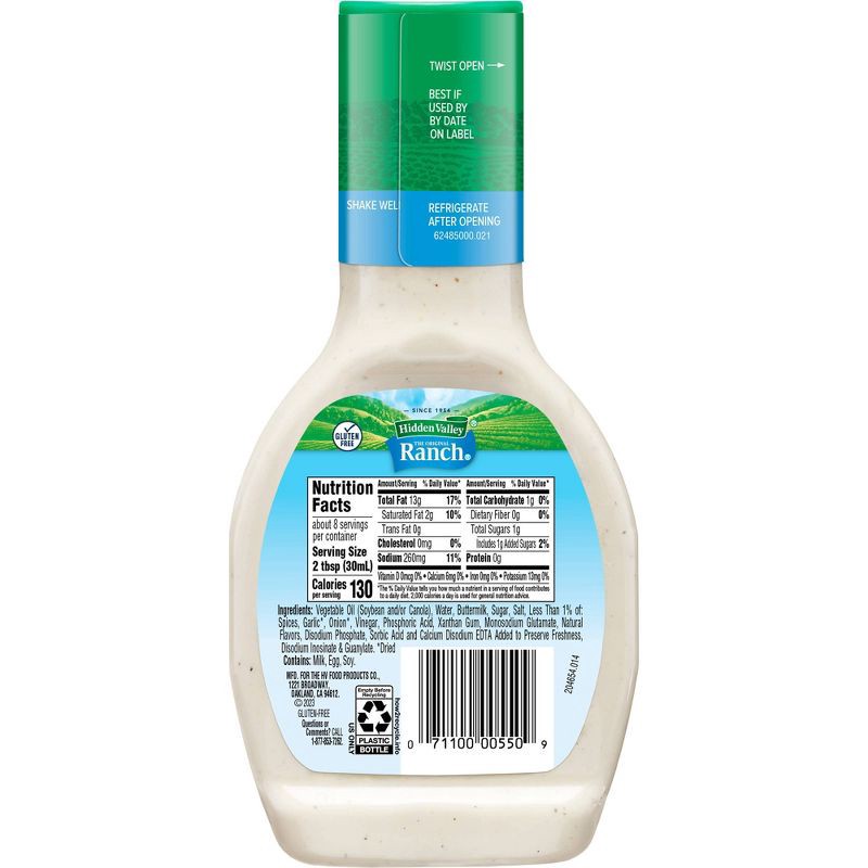 slide 2 of 7, Hidden Valley Original Ranch Salad Dressing & Topping - Gluten Free - 8 fl oz, 8 fl oz