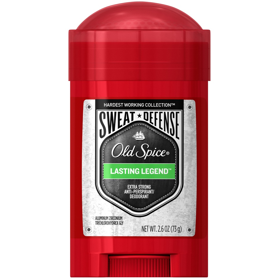 slide 4 of 4, Old Spice Hardest Working Collection Sweat Defense Lasting Legend Anti-Perspirant / Deodorant Stick, 2.6 oz