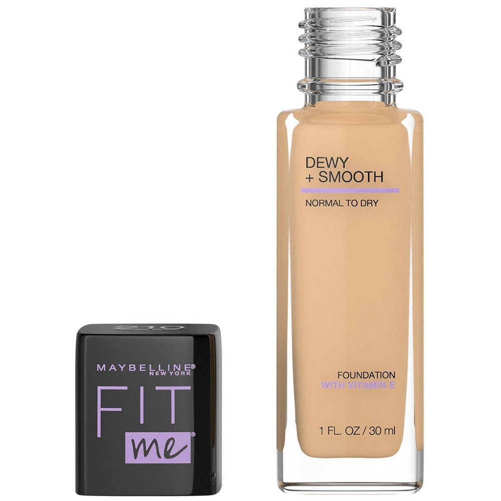 slide 3 of 5, Maybelline Fit Me Dewy + Smooth Foundation SPF 18 - 210 Sandy Beige - 1 fl oz, 1 fl oz