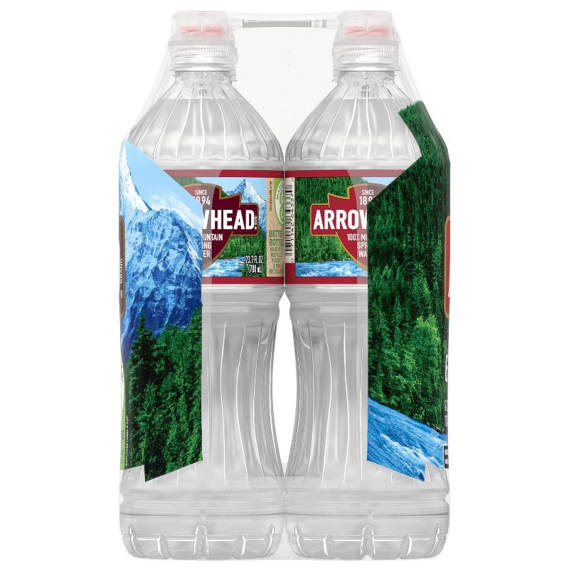 slide 8 of 10, Arrowhead Brand 100% Mountain Spring Water - 6pk/23.7 fl oz Sports Cap Bottles, 6 ct; 23.7 fl oz