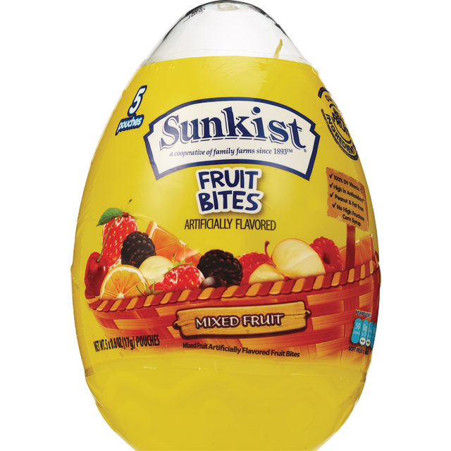 slide 1 of 1, Sunkist Easter Egg Fruit Bites, 3 oz