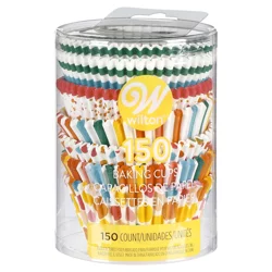 Wilton Standard Baking Cups, Rainbow, Striped and Polka Dot