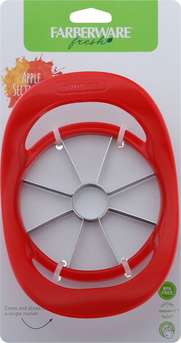slide 3 of 9, Farberware Fresh Apple Sectioner, Red, 1 ct