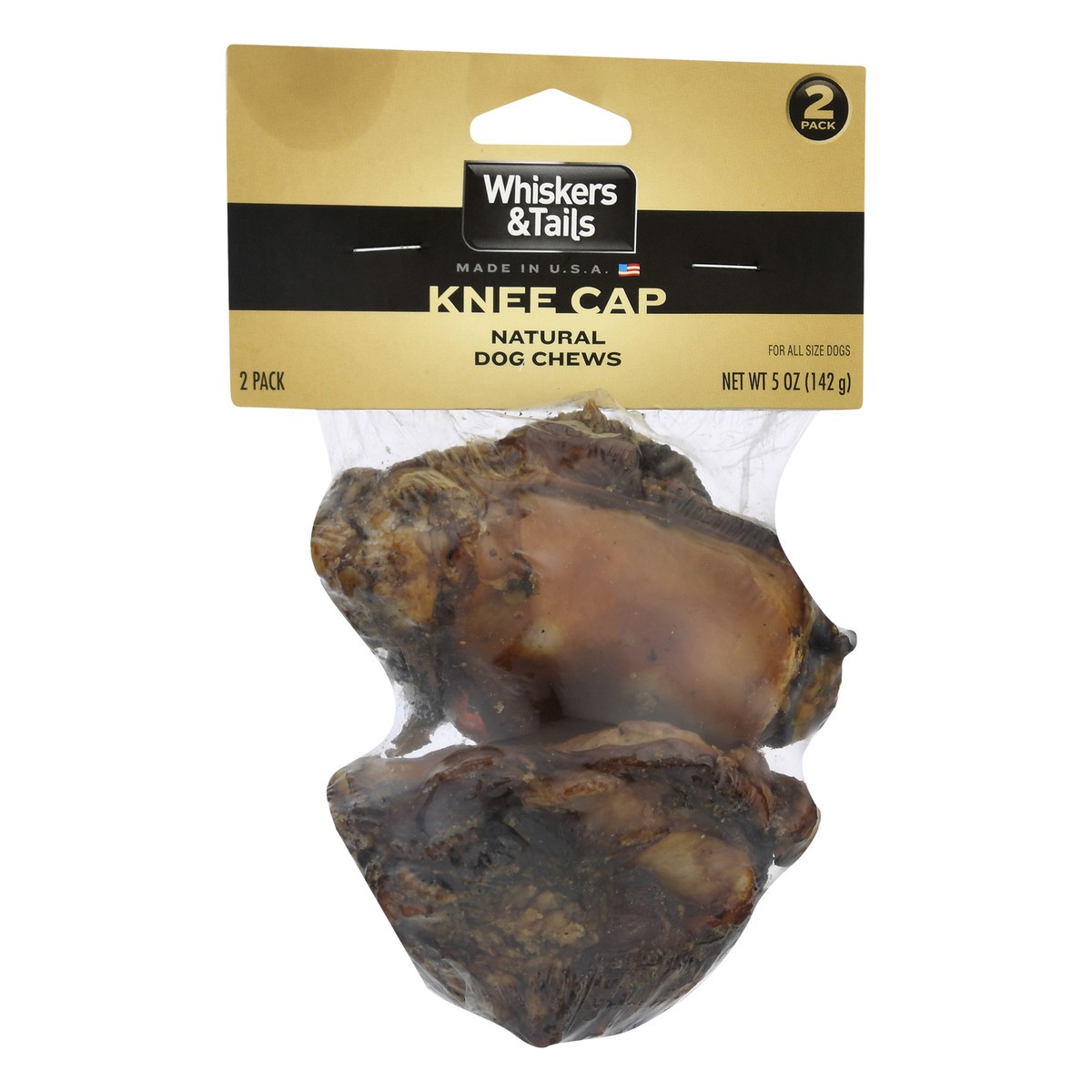 slide 5 of 9, Whiskers & Tails 2 Pack Knee Cap Natural Dog Chews 2.0 oz, 2 oz