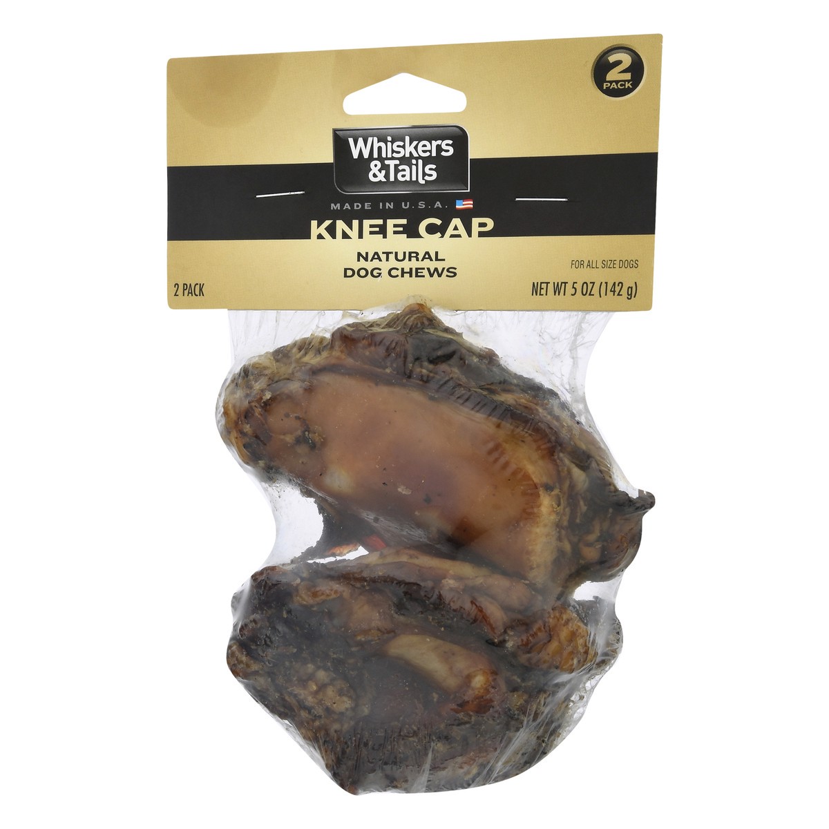 slide 4 of 9, Whiskers & Tails 2 Pack Knee Cap Natural Dog Chews 2.0 oz, 2 oz
