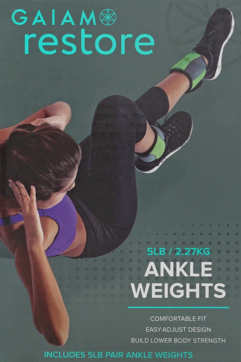 slide 7 of 11, Gaiam Restore 5 lb Ankle Weights 1 ea, 1 ea