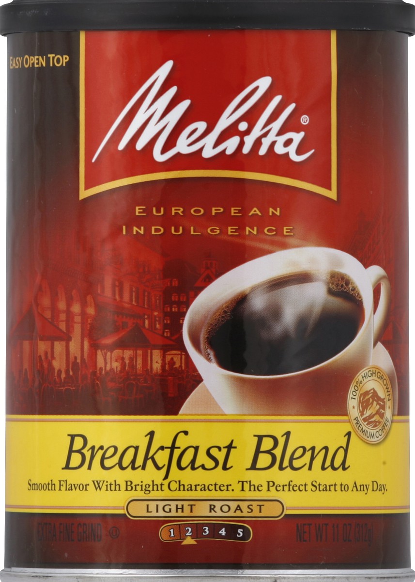 slide 5 of 6, Melitta Coffee, Extra Fine Grind, Light Roast, Breakfast Blend, 11 oz