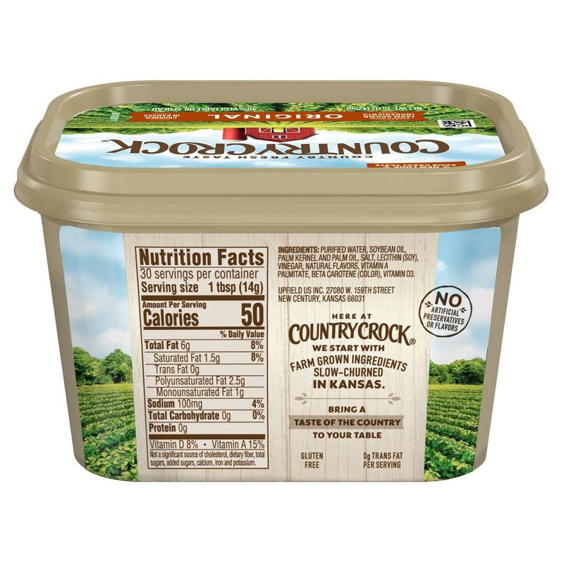 slide 3 of 7, Country Crock Original Vegetable Oil Spread Tub - 15oz, 15 oz