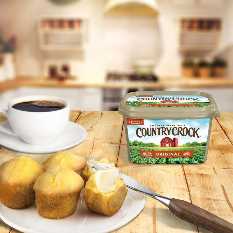 slide 3 of 8, Country Crock Original Vegetable Oil Spread Tub - 15oz, 15 oz