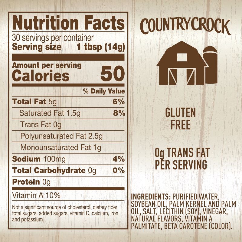 slide 7 of 8, Country Crock Original Vegetable Oil Spread Tub - 15oz, 15 oz