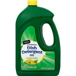 Signature Select Dish Detergent Gel Automatic Lemon Scent Bottle - 75 Oz