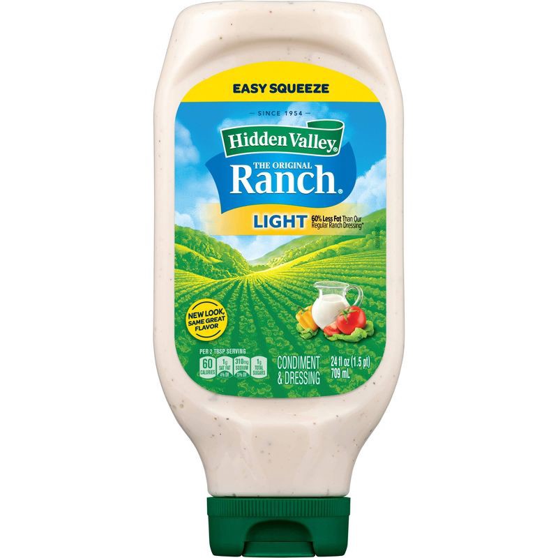 slide 10 of 10, Hidden Valley Original Ranch Light Salad Dressing & Topping - Gluten Free - 24fl oz, 24 fl oz