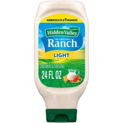 Hidden Valley Original Ranch Light Salad Dressing & Topping - Gluten Free - 24fl oz