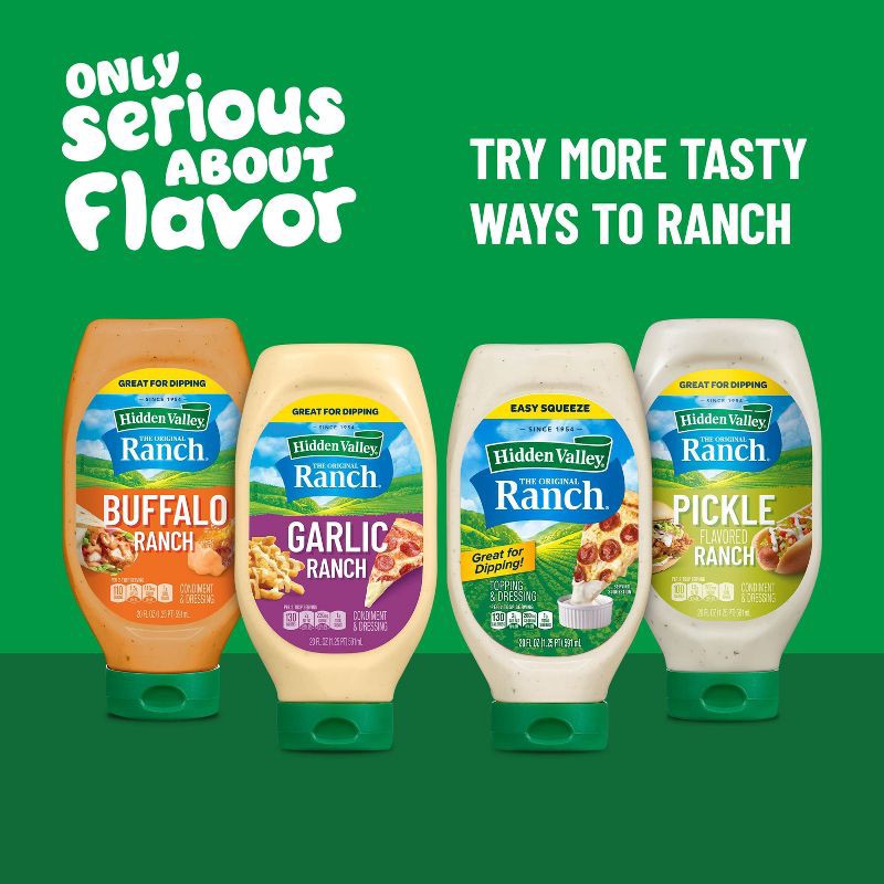 slide 7 of 8, Hidden Valley Easy Squeeze Original Ranch Salad Dressing & Topping, Gluten Free, Keto-Friendly - 20 fl oz, 20 fl oz