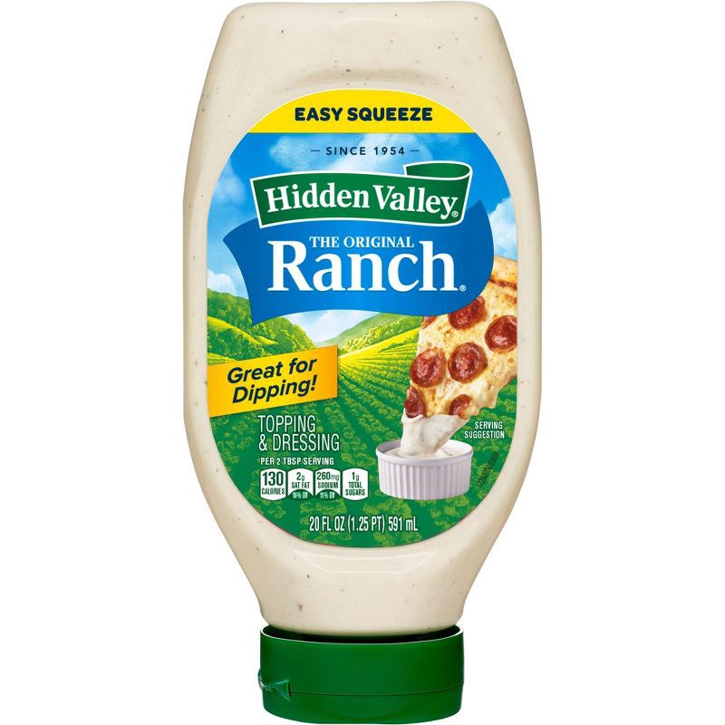 slide 8 of 8, Hidden Valley Easy Squeeze Original Ranch Salad Dressing & Topping, Gluten Free, Keto-Friendly - 20 fl oz, 20 fl oz