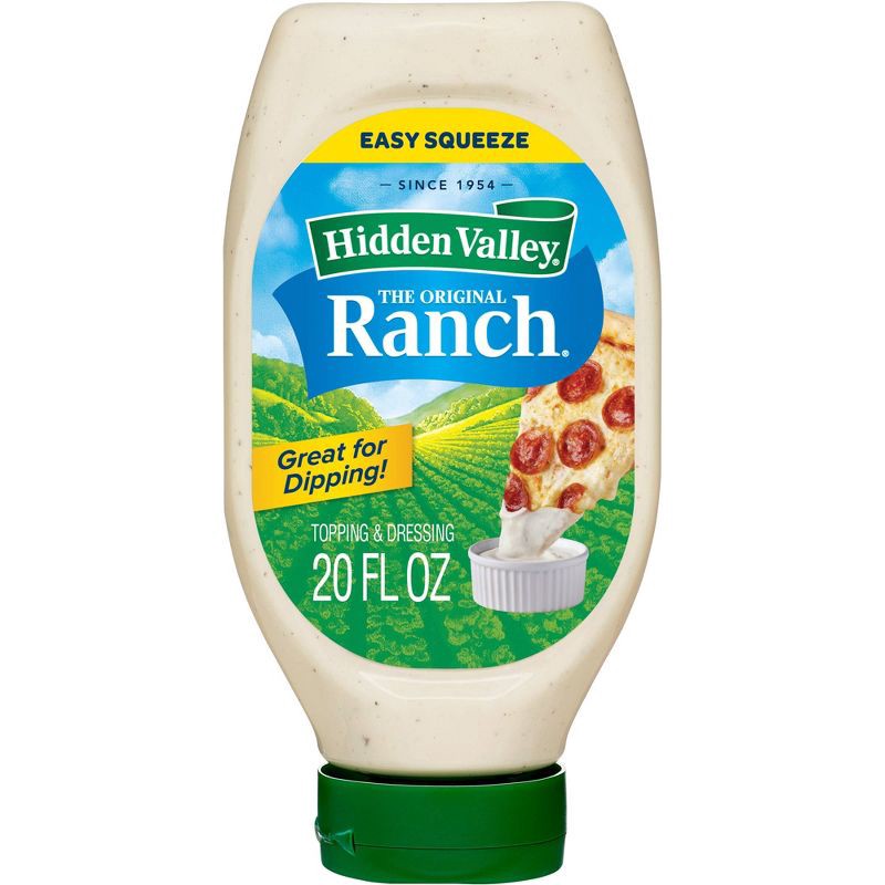 slide 1 of 8, Hidden Valley Easy Squeeze Original Ranch Salad Dressing & Topping, Gluten Free, Keto-Friendly - 20 fl oz, 20 fl oz