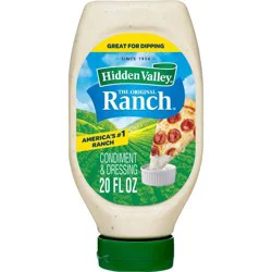 Hidden Valley Easy Squeeze Original Ranch Salad Dressing & Topping, Gluten Free, Keto-Friendly - 20 fl oz