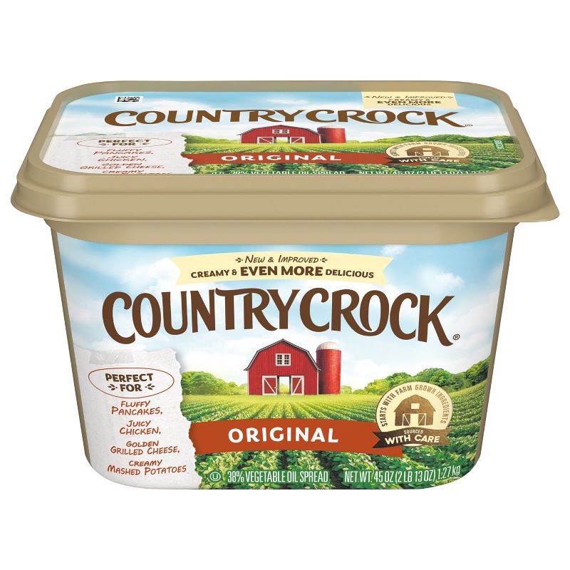 slide 1 of 7, Country Crock Original Vegetable Oil Spreadable Tub - 45oz, 45 oz