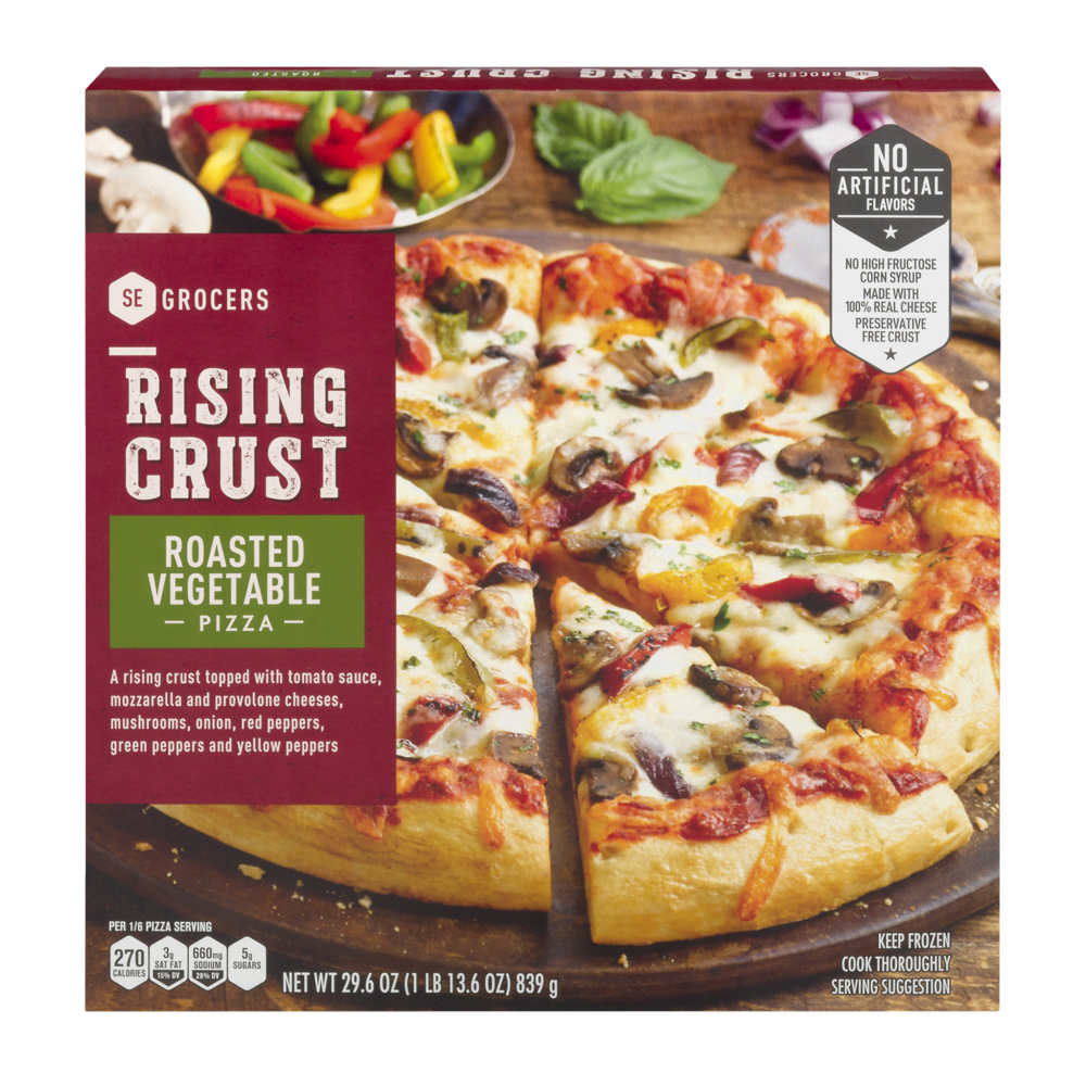 slide 1 of 1, SE Grocers Pizza Rising Crust Roasted Vegetable, 29.6 oz