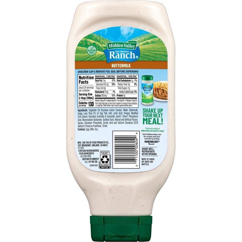 slide 2 of 10, Hidden Valley Buttermilk Ranch Salad Dressing & Topping - Gluten Free - 24 fl oz, 24 fl oz