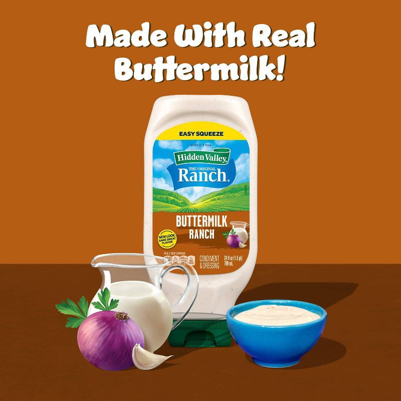slide 4 of 10, Hidden Valley Buttermilk Ranch Salad Dressing & Topping - Gluten Free - 24 fl oz, 24 fl oz