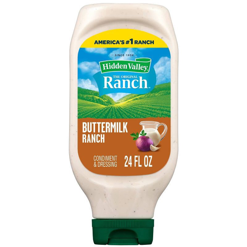 slide 1 of 10, Hidden Valley Buttermilk Ranch Salad Dressing & Topping - Gluten Free - 24 fl oz, 24 fl oz
