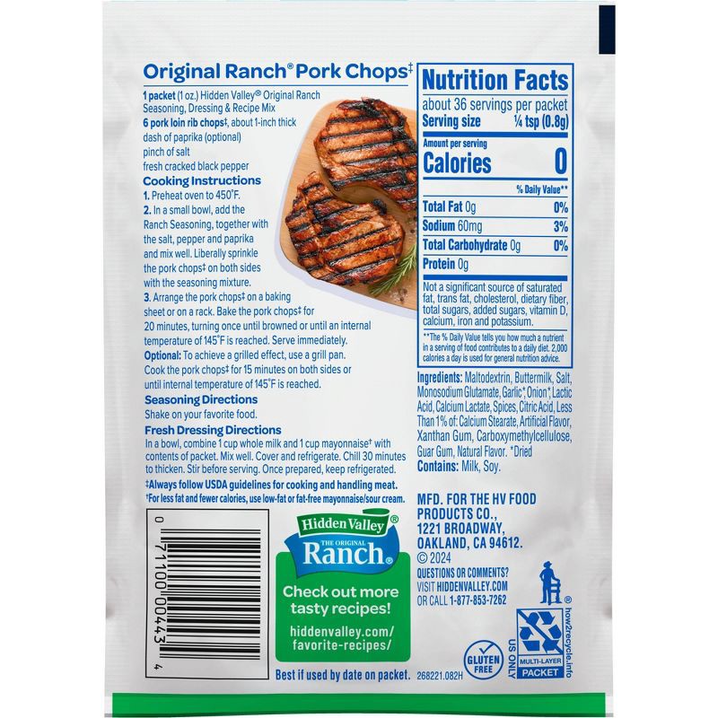 slide 2 of 10, Hidden Valley Original Ranch Salad Dressing & Seasoning Mix - 1oz, 1 oz