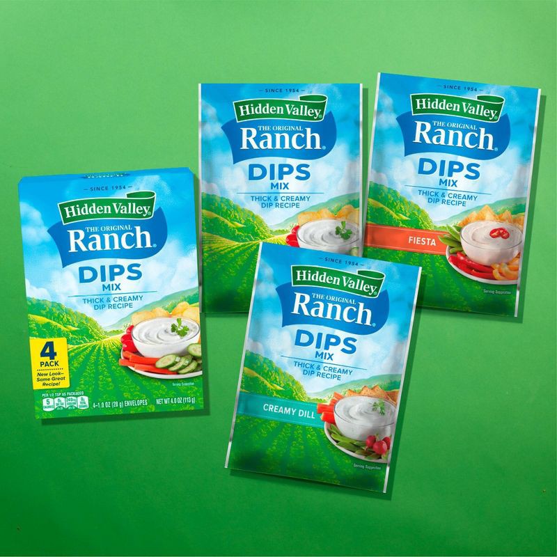 slide 6 of 12, Hidden Valley Original Ranch Dips Mix, Gluten Free, Keto-Friendly - 4 Pk, 4 ct