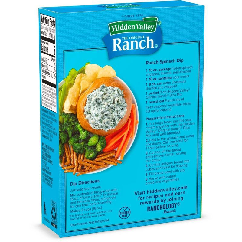 slide 8 of 12, Hidden Valley Original Ranch Dips Mix, Gluten Free, Keto-Friendly - 4 Pk, 4 ct