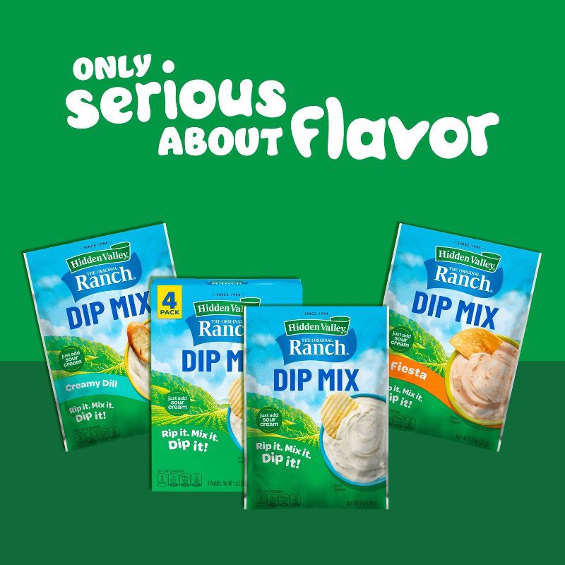 slide 9 of 10, Hidden Valley Original Ranch Dips Mix, Gluten Free, Keto-Friendly - 4 Pk, 4 ct