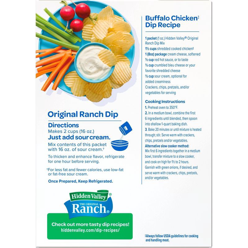 slide 2 of 10, Hidden Valley Original Ranch Dips Mix, Gluten Free, Keto-Friendly - 4 Pk, 4 ct