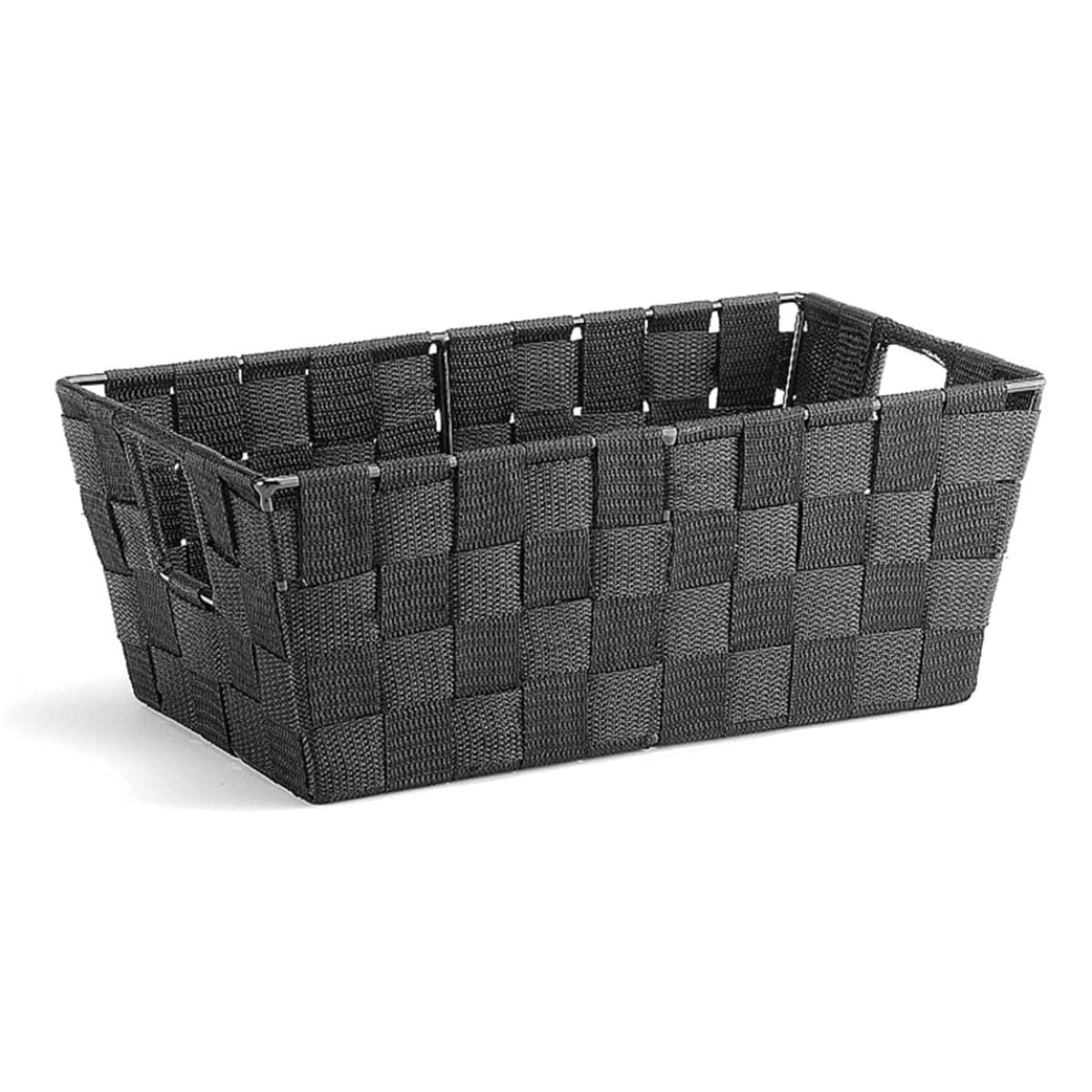 slide 1 of 1, Whitmor Woven Strap Small Shelf Tote - Black, 1 ct