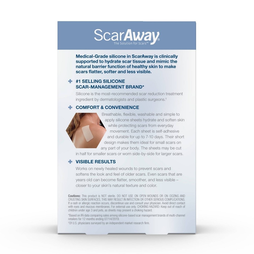 slide 2 of 7, ScarAway Scar Treatment Sheets, 8 ct