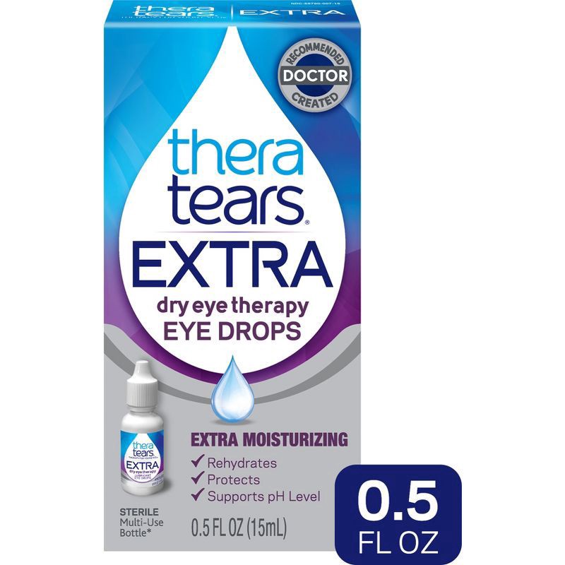 slide 1 of 8, TheraTears Sterile Lubricant Eye Drops 0.5 fl oz, 0.5 fl oz