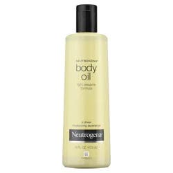 Neutrogena Body Oil Light Sesame Formula, Dry Skin Moisturizer & Hydrating Body Massage Oil, for Radiant & Healthy Looking Glow, Nourishing Bath Oil for Sheer Moisture, 16 fl. oz