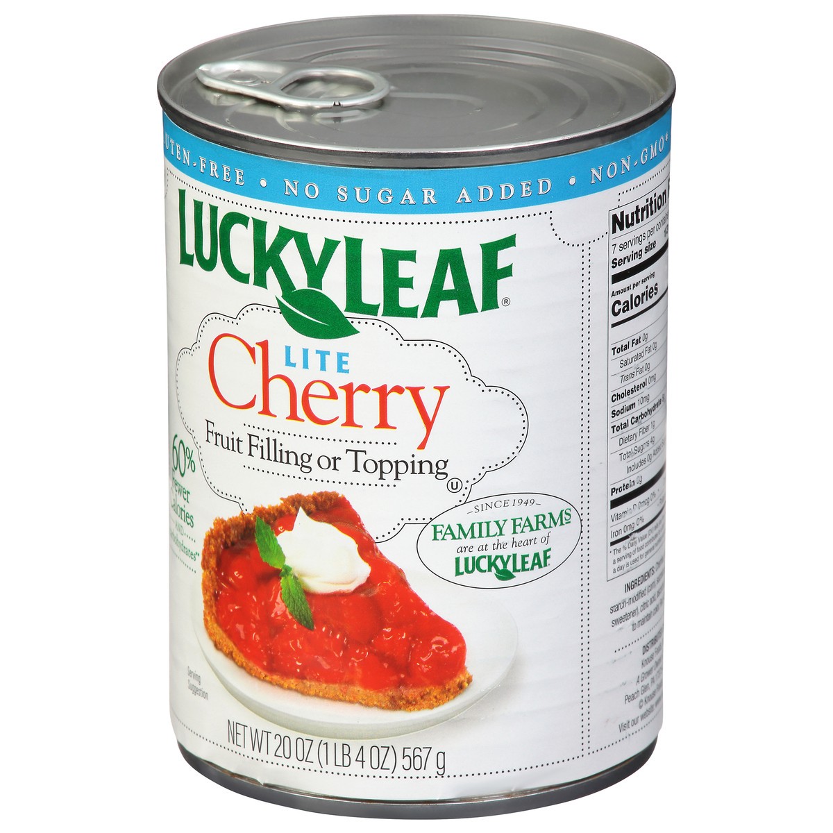 slide 8 of 9, Lucky Leaf Lite Cherry Fruit Filling 20 oz., 20 oz