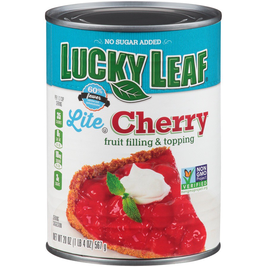 slide 1 of 9, Lucky Leaf Lite Cherry Fruit Filling 20 oz., 20 oz