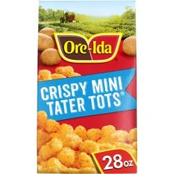 Ore-Ida Mini Tater Tots Seasoned Shredded Frozen Potatoes, 28 oz Bag