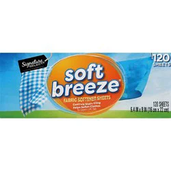 Signature Select Fabric Softener Sheets Soft Breeze Box - 120 Count