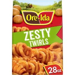 Ore-Ida Zesty Twirls Seasoned French Fries Fried Frozen Potatoes, 28 oz Bag
