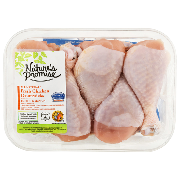slide 1 of 1, Nature's Promise Chicken Drumsticks Fresh, per lb