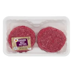 Giant Natural 90% Lean 10% Fat Ground Beef Patties - 4 ct Fresh