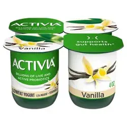 Activia Low Fat Probiotic Vanilla Yogurt - 4ct/4oz Cups