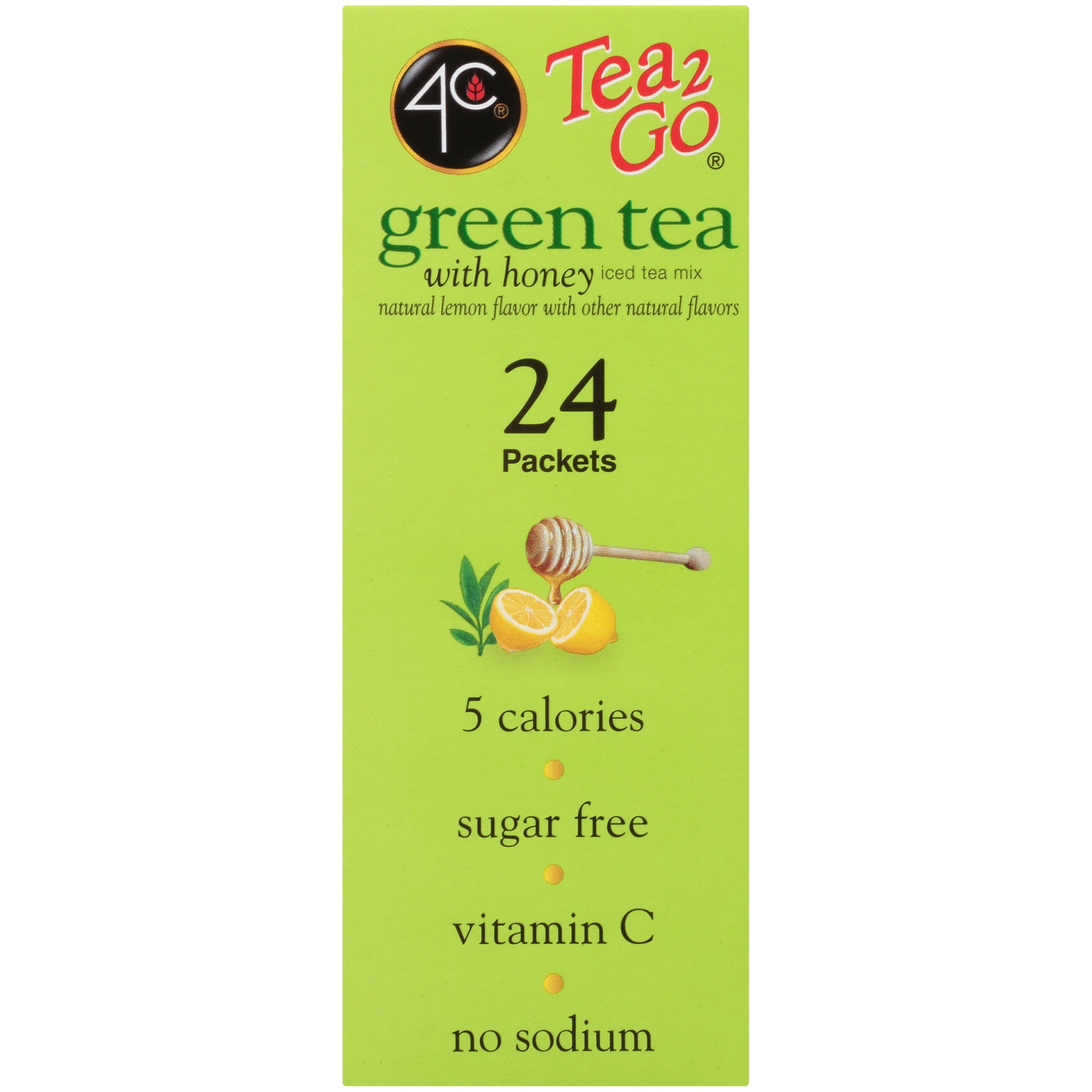 slide 5 of 8, 4C Green Tea Antioxidant With Honey & Natural Lemon, 24 ct