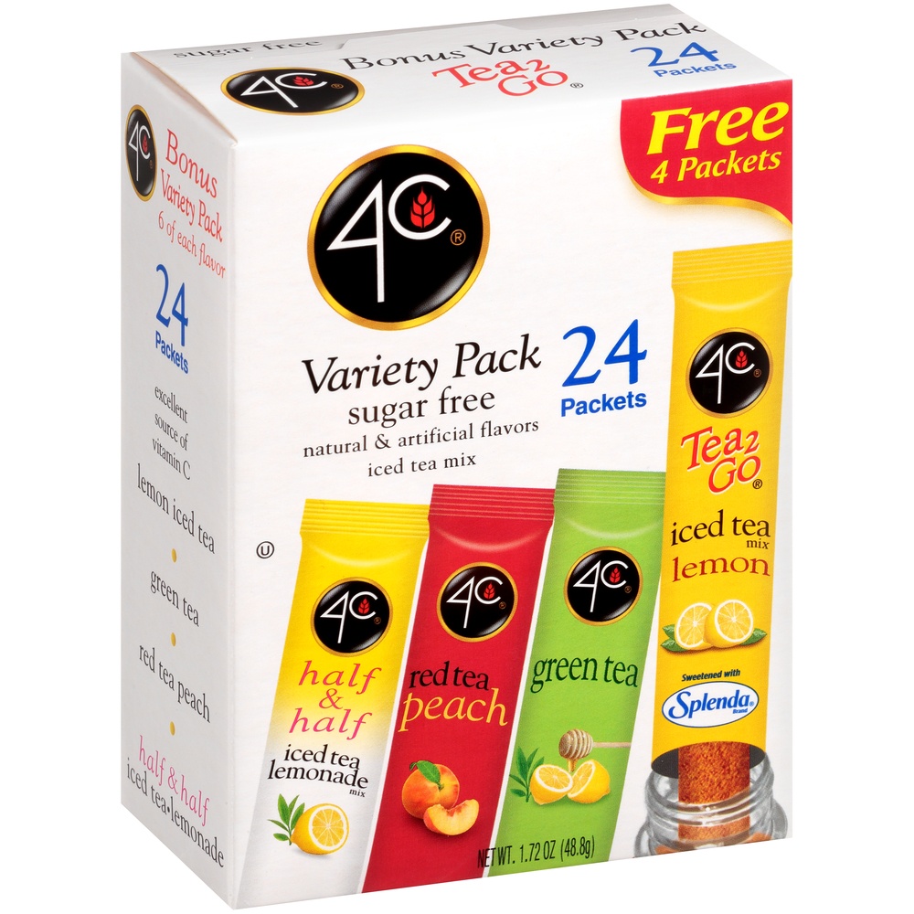 slide 2 of 8, 4C Totally Light Tea 2 Go Bonus Variety Pack, 24 ct; 1.72 oz