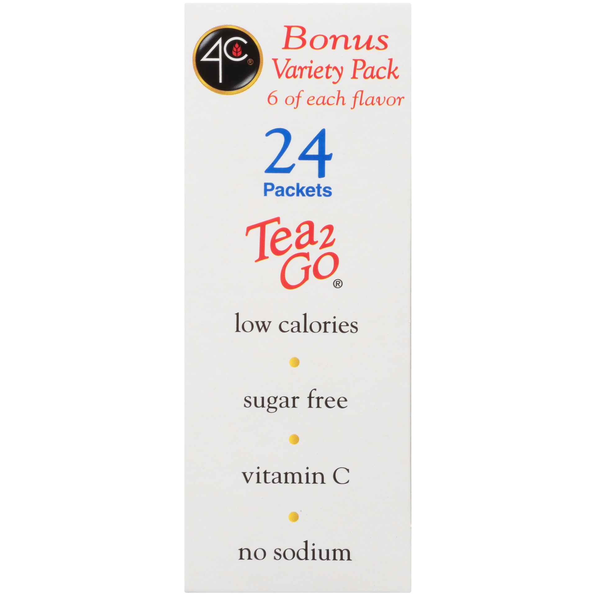 slide 5 of 8, 4C Totally Light Tea 2 Go Bonus Variety Pack, 24 ct; 1.72 oz
